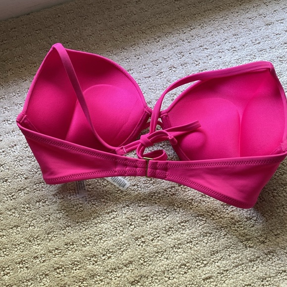 Victoria's Secret Swim Hot Pink Bombshell Push Up Triangle Halter Bikini … - Picture 6 of 9